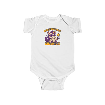 Auntie's Favorite Sidekick - Baby Bodysuit - Super Unicorn
