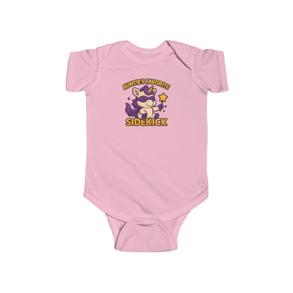 Auntie's Favorite Sidekick - Baby Bodysuit - Super Unicorn