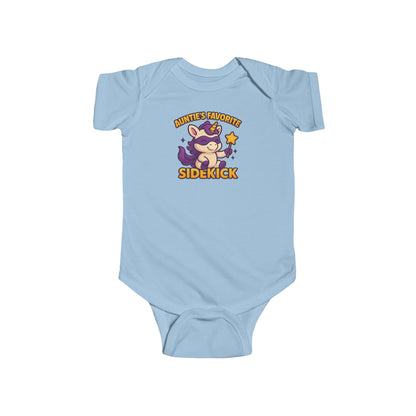 Auntie's Favorite Sidekick - Baby Bodysuit - Super Unicorn