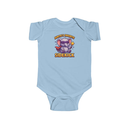 Auntie's Favorite Sidekick - Baby Bodysuit - Super Elephant