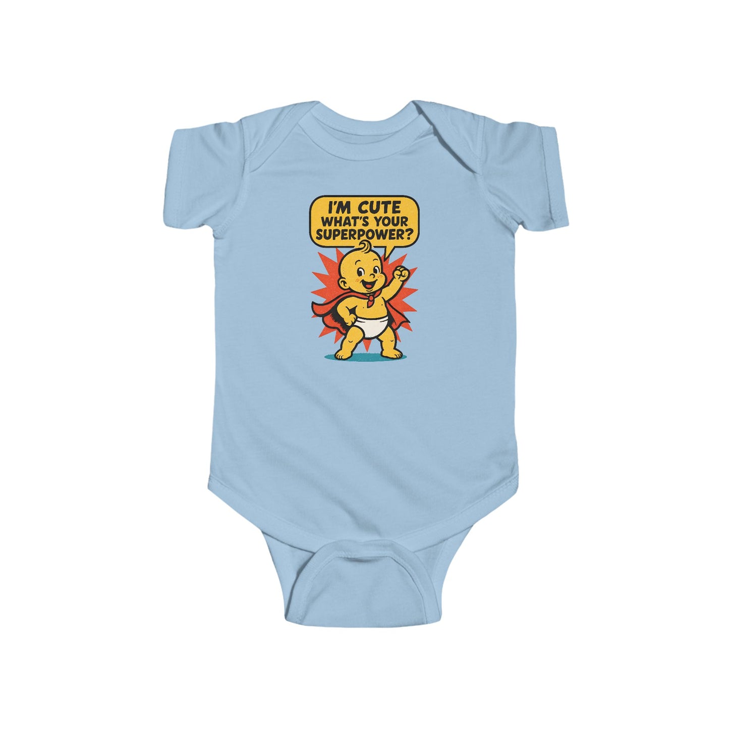 I'm Cute, What's Your Superpower? - Baby Bodysuit - Vintage Hero