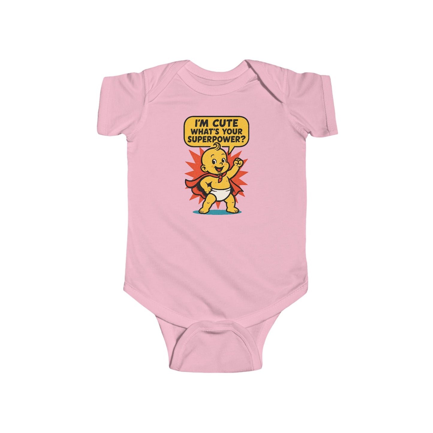 I'm Cute, What's Your Superpower? - Baby Bodysuit - Vintage Hero
