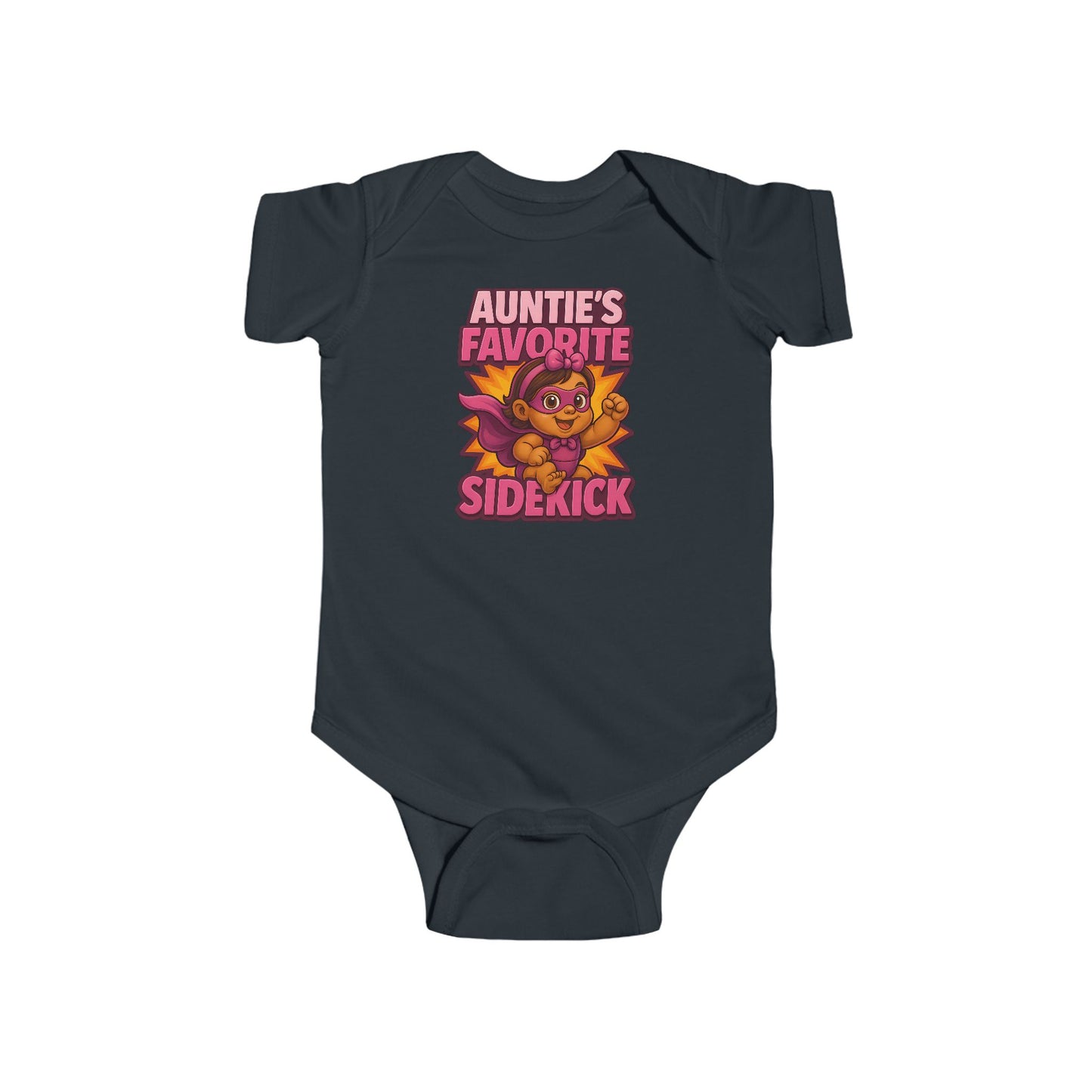 Auntie's Favorite Sidekick - Baby Bodysuit - Hero Lily