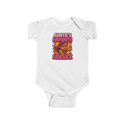 Auntie's Favorite Sidekick - Baby Bodysuit - Hero Lily