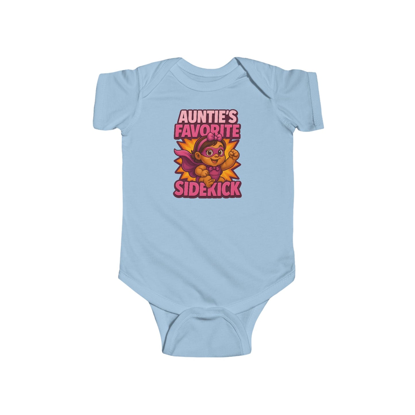Auntie's Favorite Sidekick - Baby Bodysuit - Hero Lily