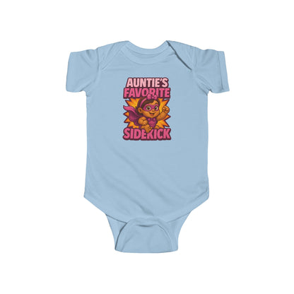 Auntie's Favorite Sidekick - Baby Bodysuit - Hero Lily