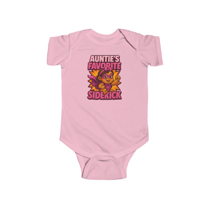 Auntie's Favorite Sidekick - Baby Bodysuit - Hero Lily