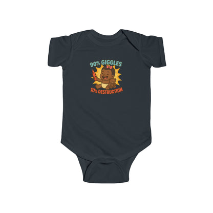 90% Giggles, 10% Destruction - Baby Bodysuit - Artist Eva
