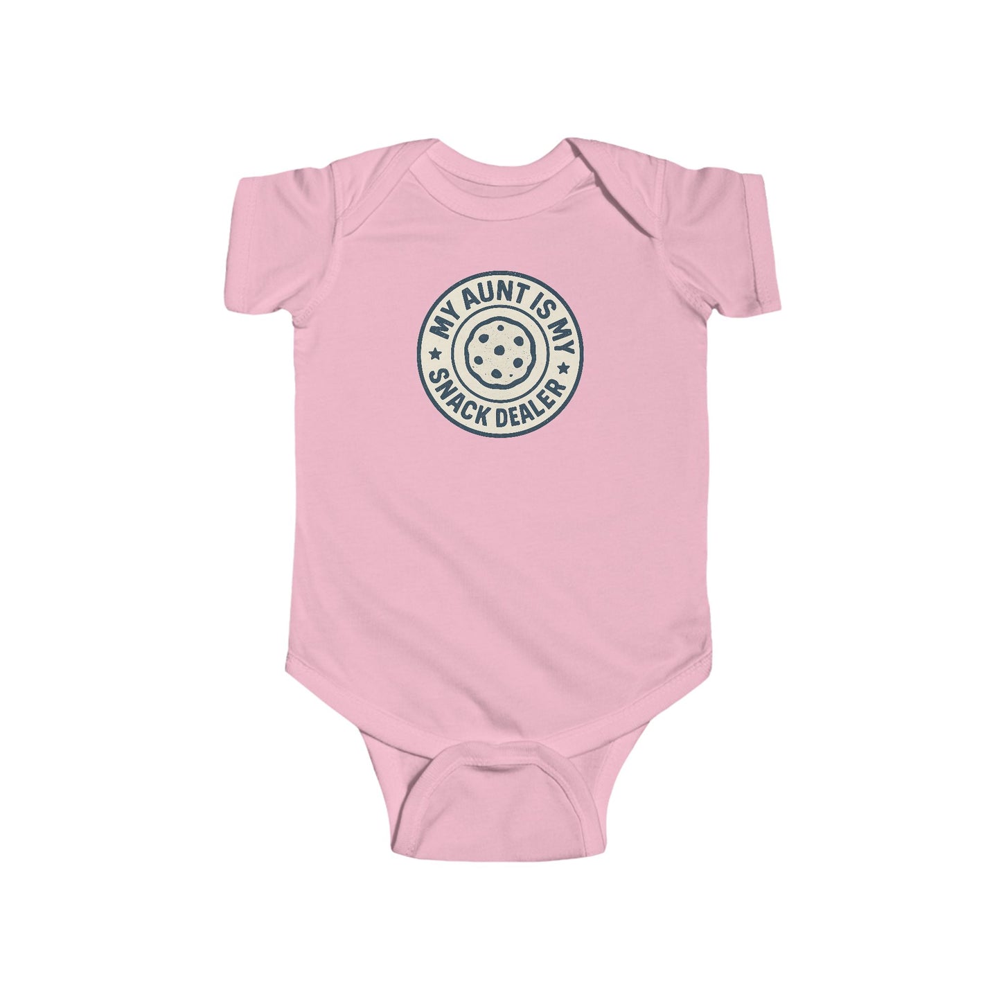 My Aunt is My Personal Snack Dealer - Baby Bodysuit - Vintage Blue Stamp
