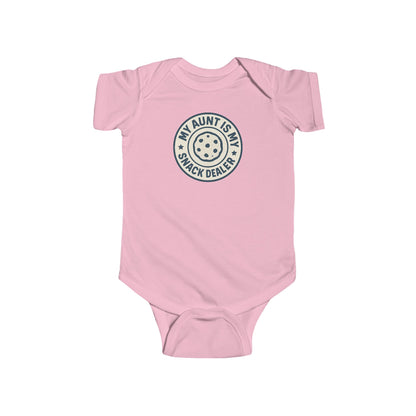 My Aunt is My Personal Snack Dealer - Baby Bodysuit - Vintage Blue Stamp