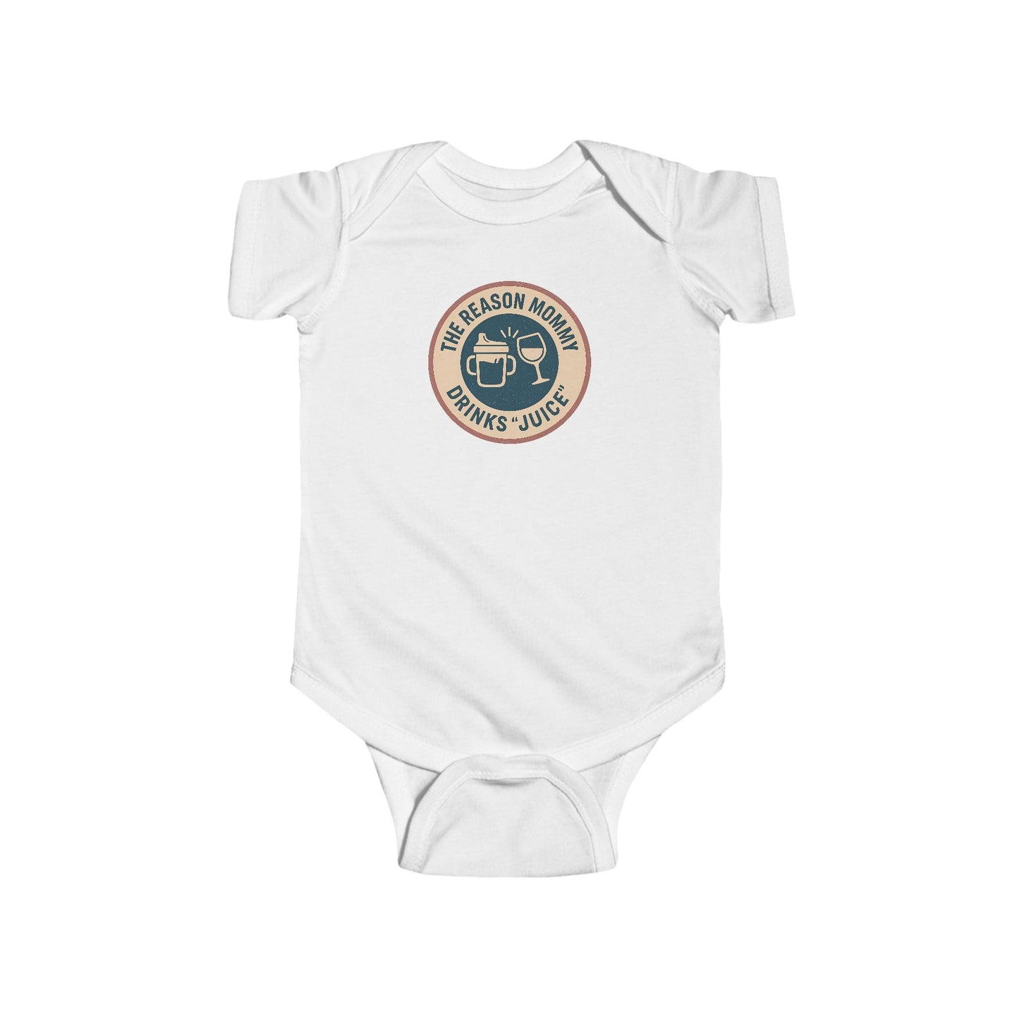 The Reason Mommy Drinks "Juice" - Baby Bodysuit - Blue Cheers Stamp