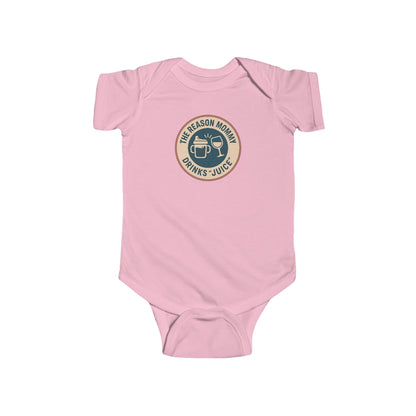 The Reason Mommy Drinks "Juice" - Baby Bodysuit - Blue Cheers Stamp