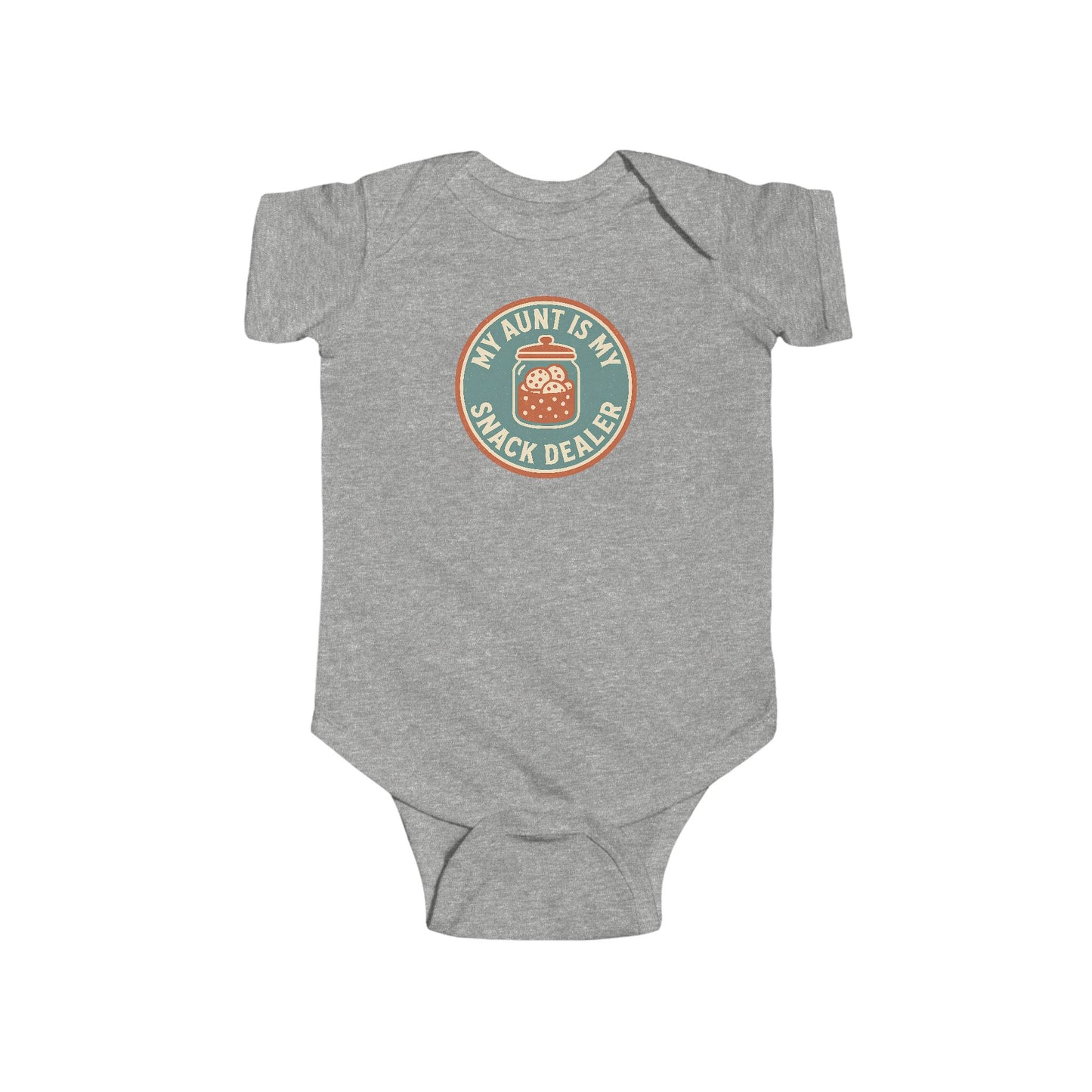 My Aunt is My Personal Snack Dealer - Baby Bodysuit - Vintage Sea Green Stamp