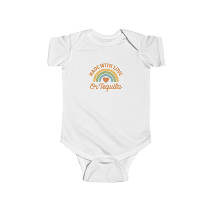 Made With Love, or Tequila - Baby Bodysuit - Retro Rainbow