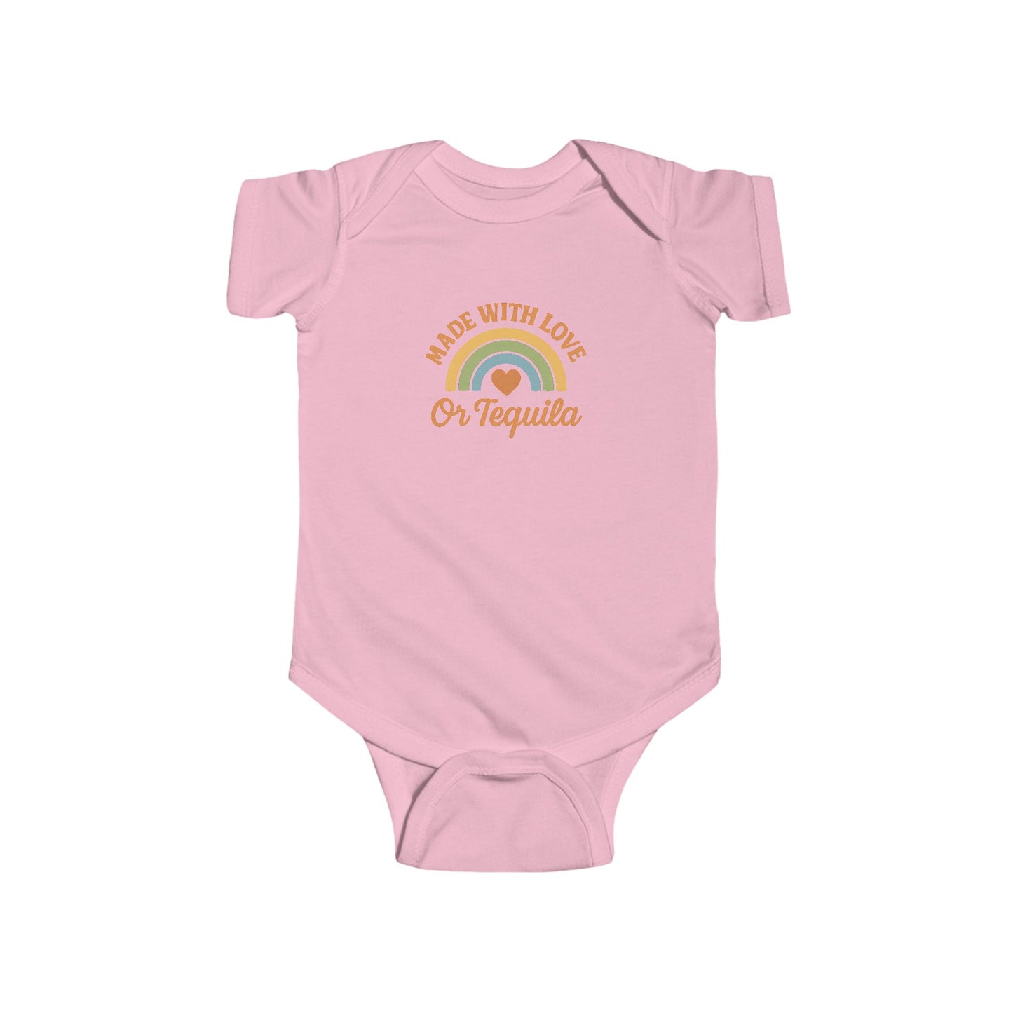 Made With Love, or Tequila - Baby Bodysuit - Retro Rainbow