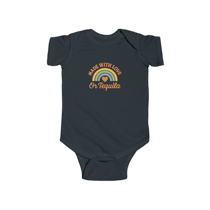 Made With Love, or Tequila - Baby Bodysuit - Retro Rainbow