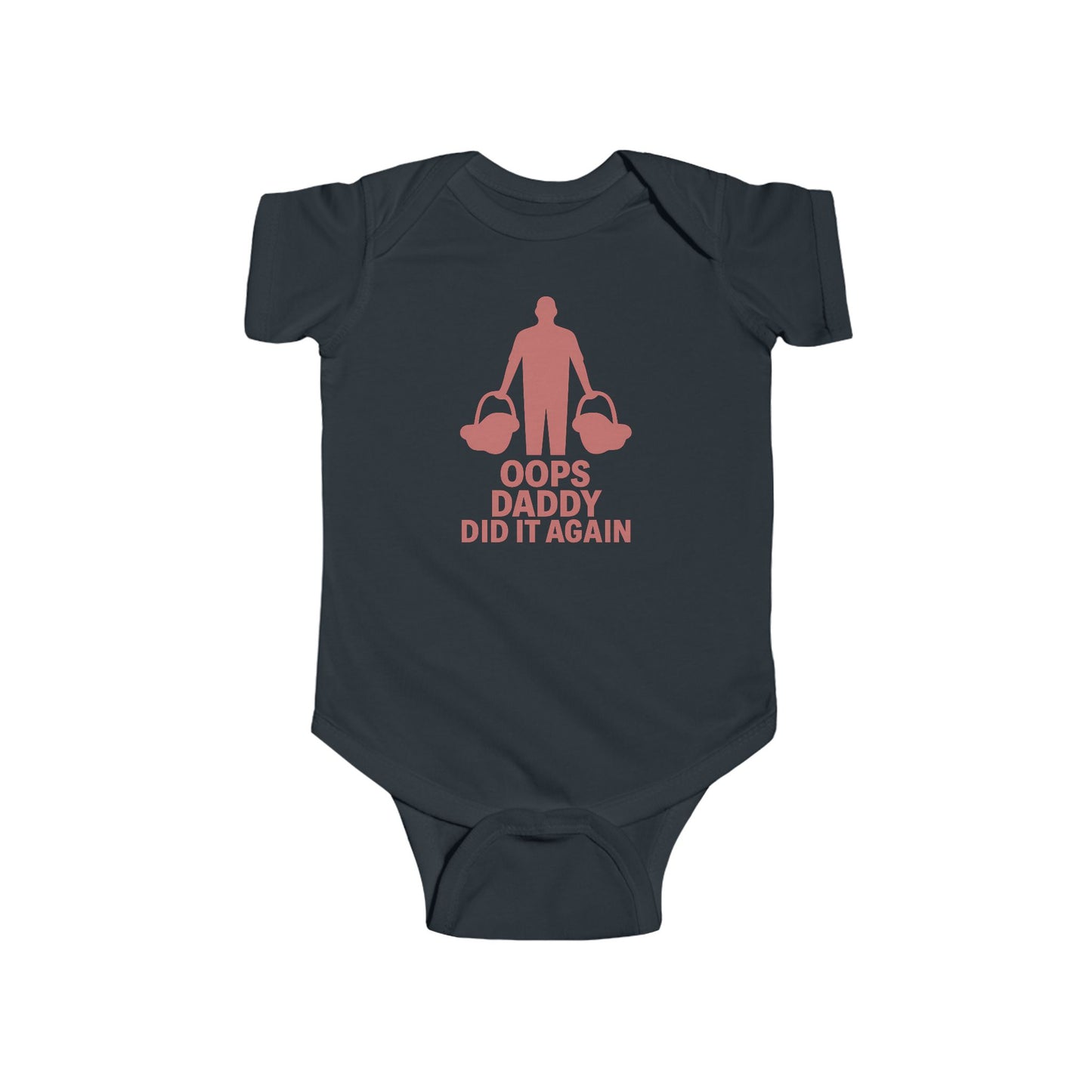 Oops Daddy Did it Again - Baby Bodysuit - Pink Twins