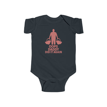 Oops Daddy Did it Again - Baby Bodysuit - Pink Twins