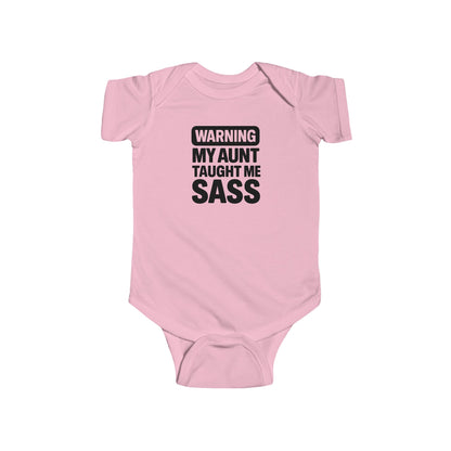 Warning, My Aunt Taught Me Sass - Baby Bodysuit - Official Sass