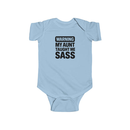 Warning, My Aunt Taught Me Sass - Baby Bodysuit - Official Sass
