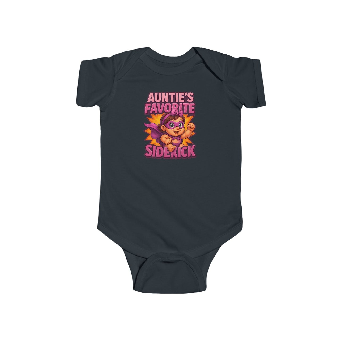 Auntie's Favorite Sidekick - Baby Bodysuit - Hero Charlotte