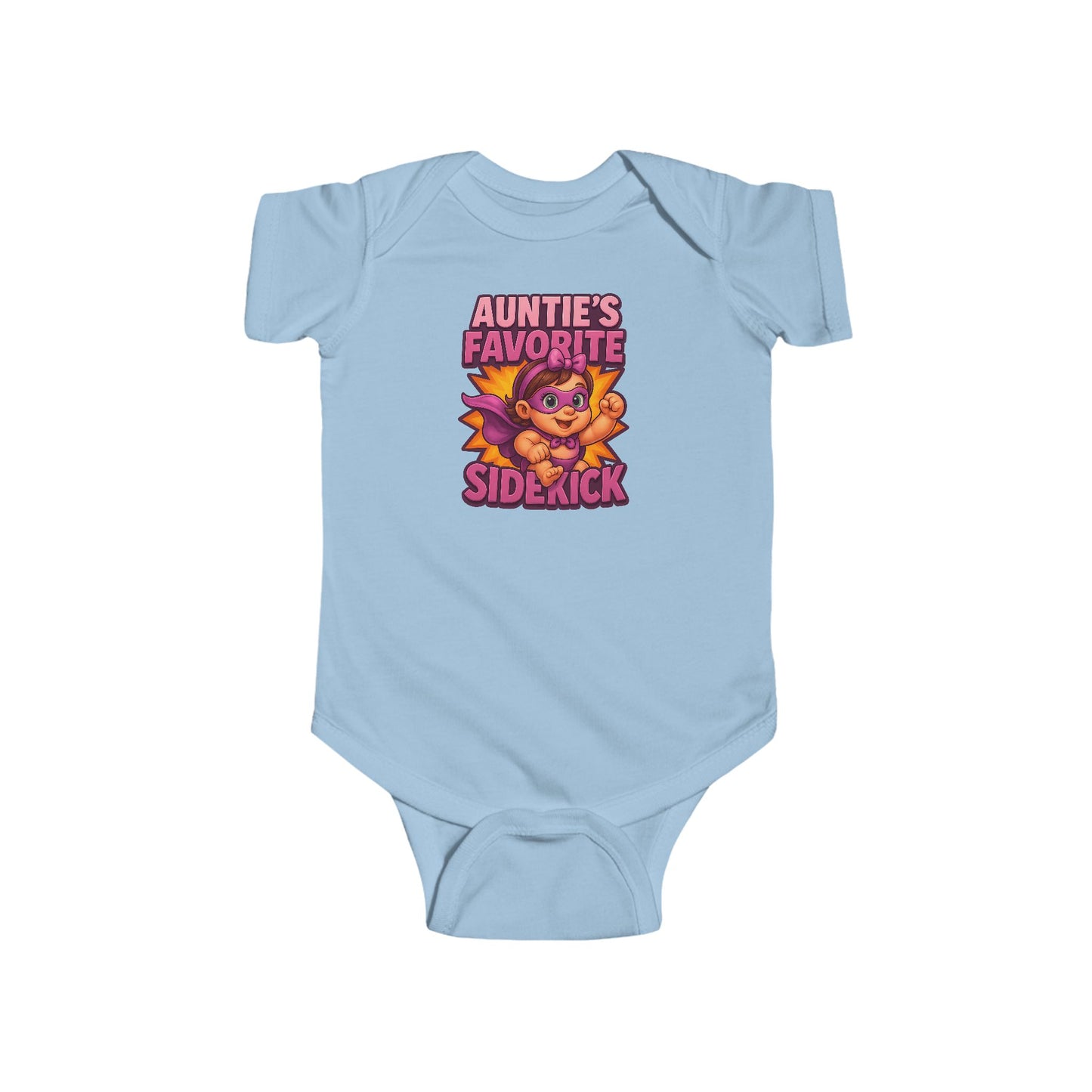Auntie's Favorite Sidekick - Baby Bodysuit - Hero Charlotte