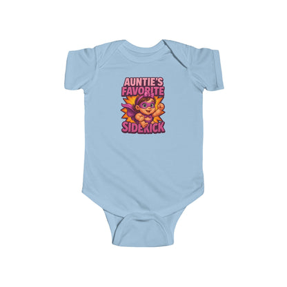 Auntie's Favorite Sidekick - Baby Bodysuit - Hero Charlotte