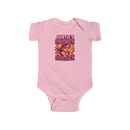 Auntie's Favorite Sidekick - Baby Bodysuit - Hero Charlotte