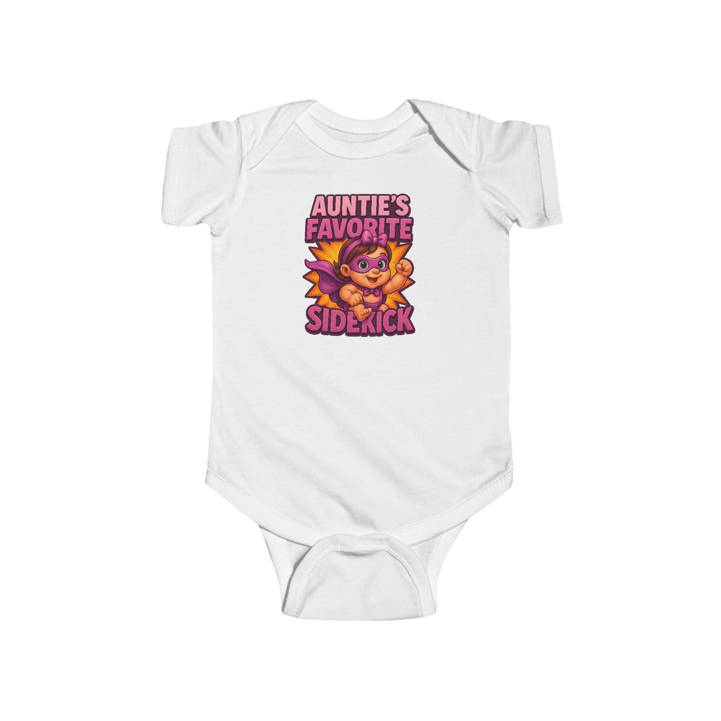 Auntie's Favorite Sidekick - Baby Bodysuit - Hero Charlotte