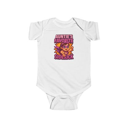 Auntie's Favorite Sidekick - Baby Bodysuit - Hero Charlotte
