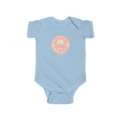 9 Months on the Inside, Out on Good Behavior - Baby Bodysuit - Pink Stamp