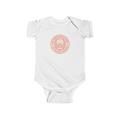 9 Months on the Inside, Out on Good Behavior - Baby Bodysuit - Pink Stamp