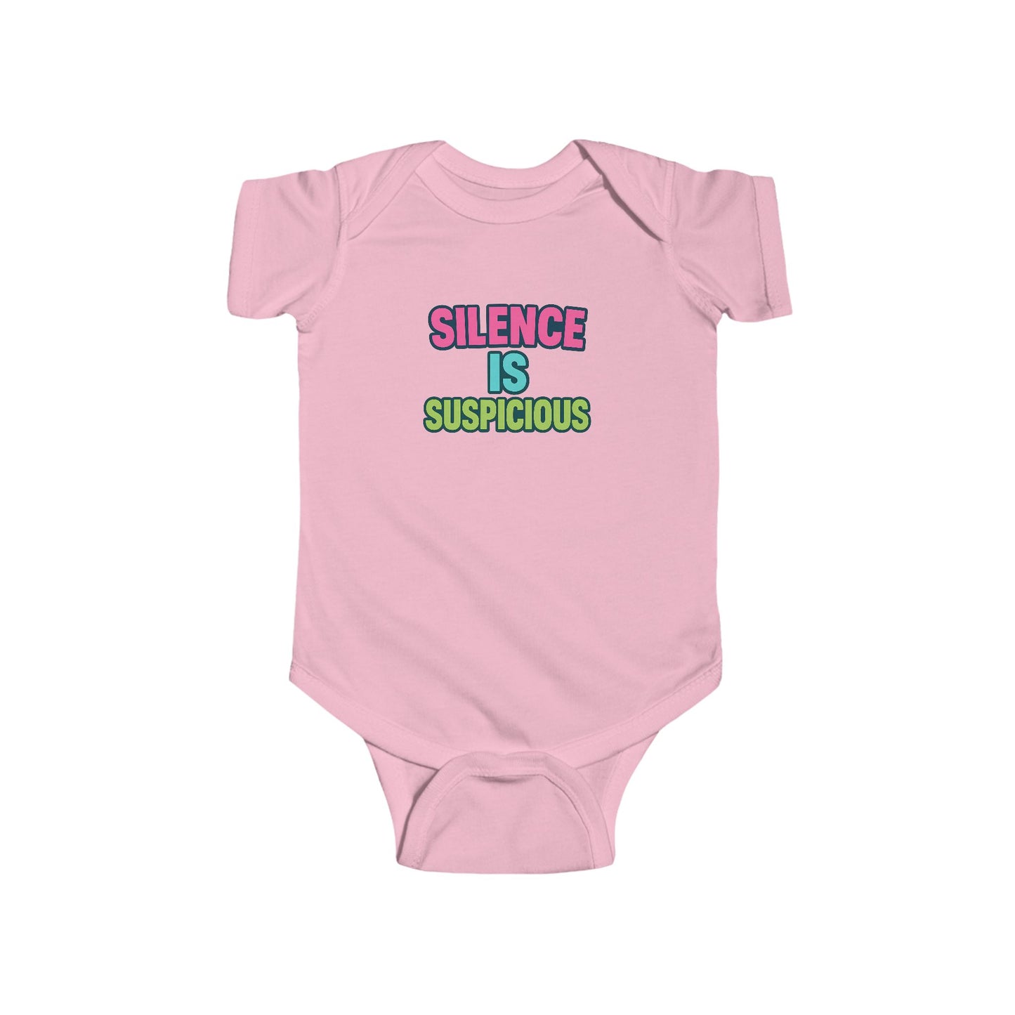 Silence is Suspicious - Baby Bodysuit - Bold Silence
