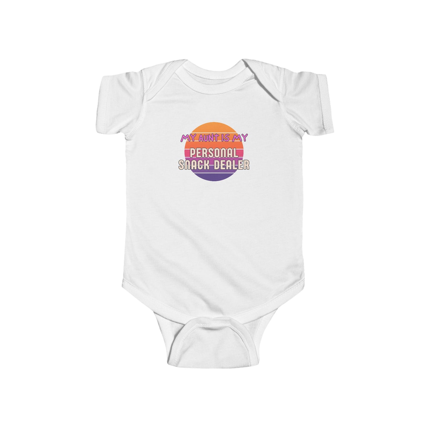 My Aunt is My Personal Snack Dealer - Baby Bodysuit - on Miami Sunset