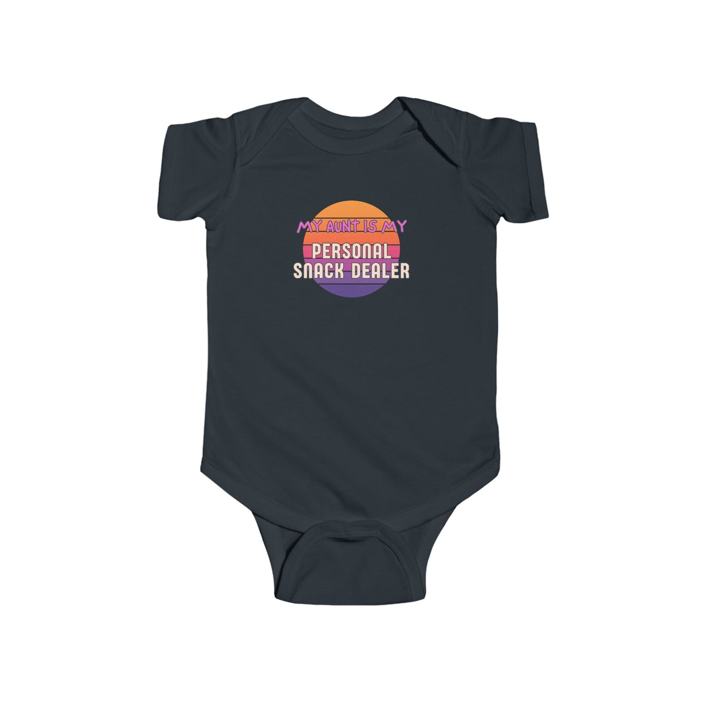 My Aunt is My Personal Snack Dealer - Baby Bodysuit - on Miami Sunset