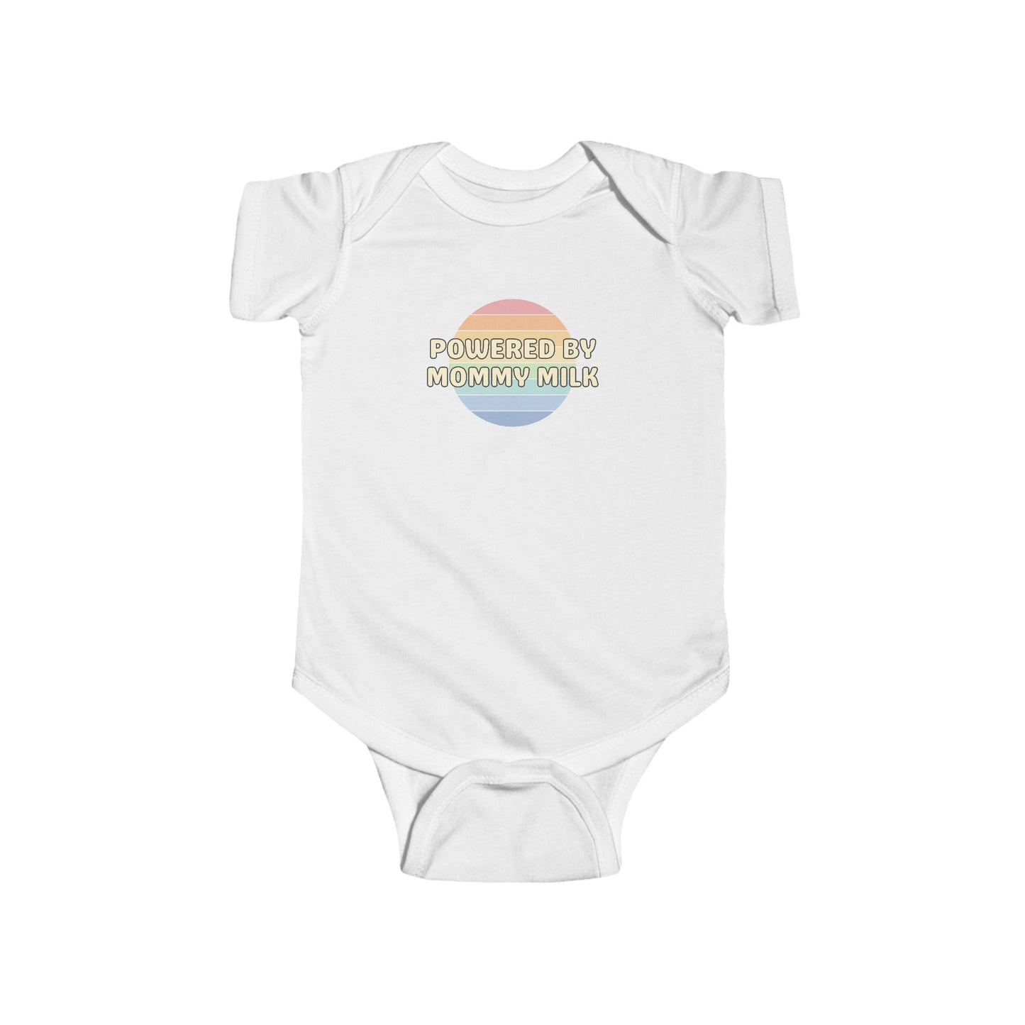 Powered by Mommy Milk - Baby Bodysuit - on San Diego Sunset