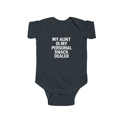 My Aunt is My Personal Snack Dealer - Baby Bodysuit - Bold & Light Snacks