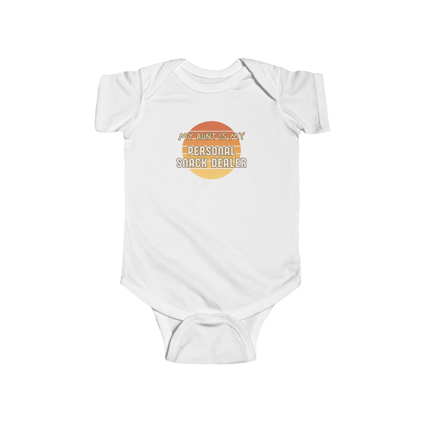 My Aunt is My Personal Snack Dealer - Baby Bodysuit - on Key West Sunset