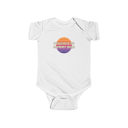 Powered by Mommy Milk - Baby Bodysuit - on Miami Sunset