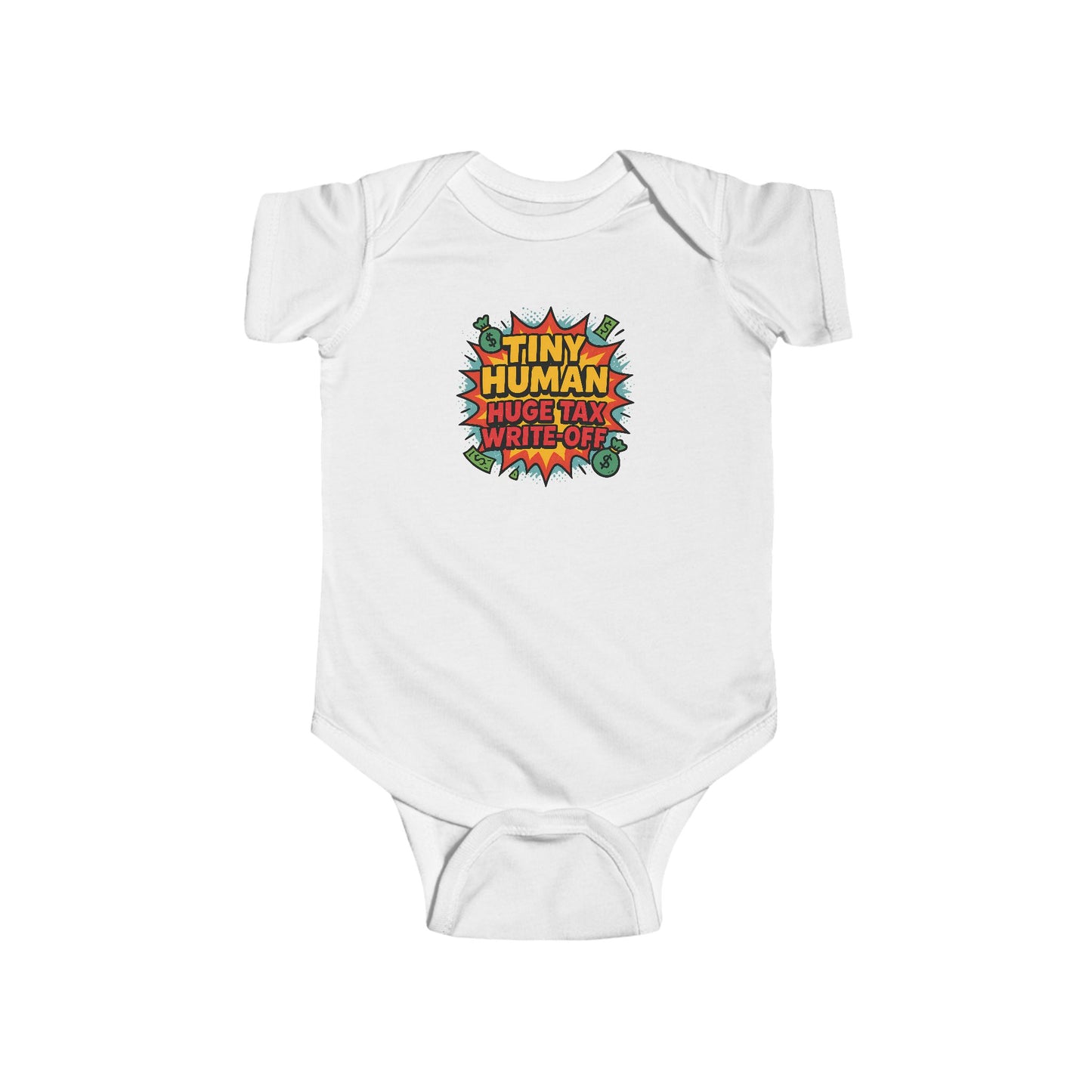 Tiny Human, Huge Tax Write-Off - Baby Bodysuit - Comic Boom
