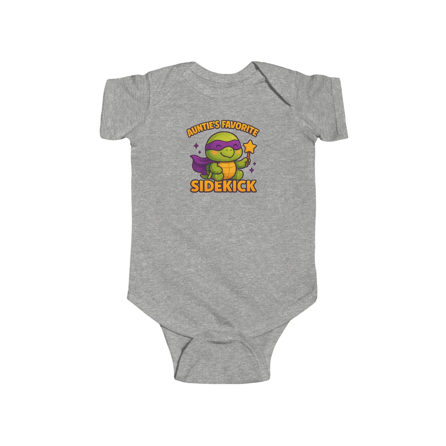 Auntie's Favorite Sidekick - Baby Bodysuit - Super Turtle