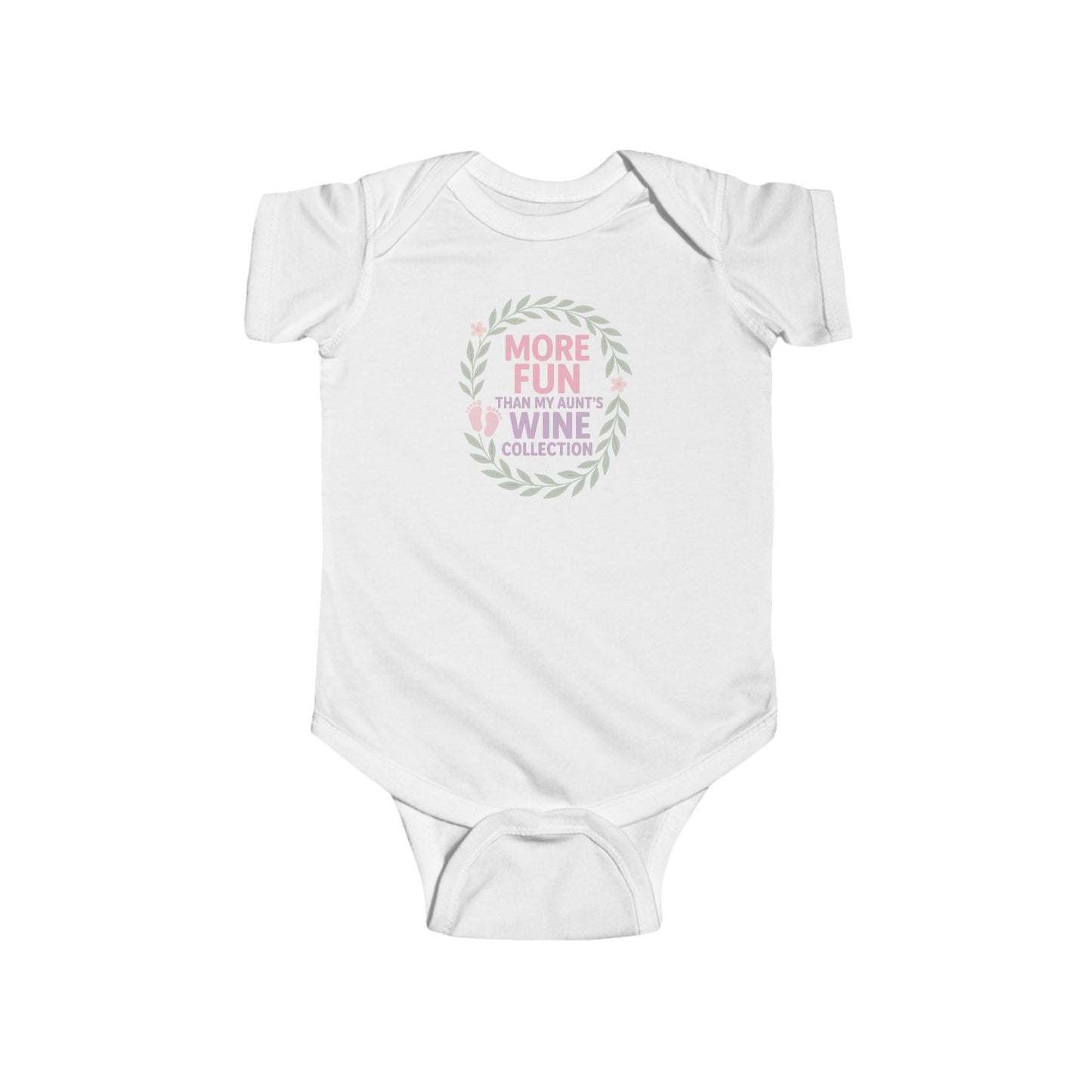 More Fun than my Aunt's Wine Collection - Baby Bodysuit - Garden Prints