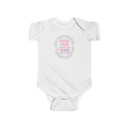 More Fun than my Aunt's Wine Collection - Baby Bodysuit - Garden Prints