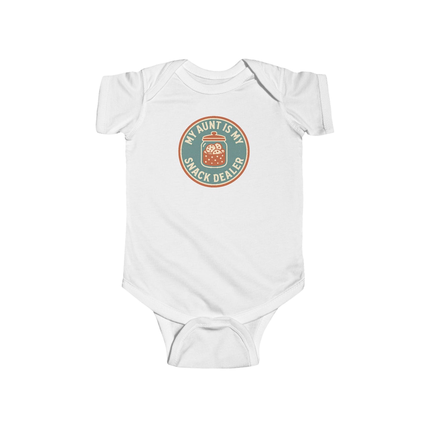 My Aunt is My Personal Snack Dealer - Baby Bodysuit - Vintage Sea Green Stamp