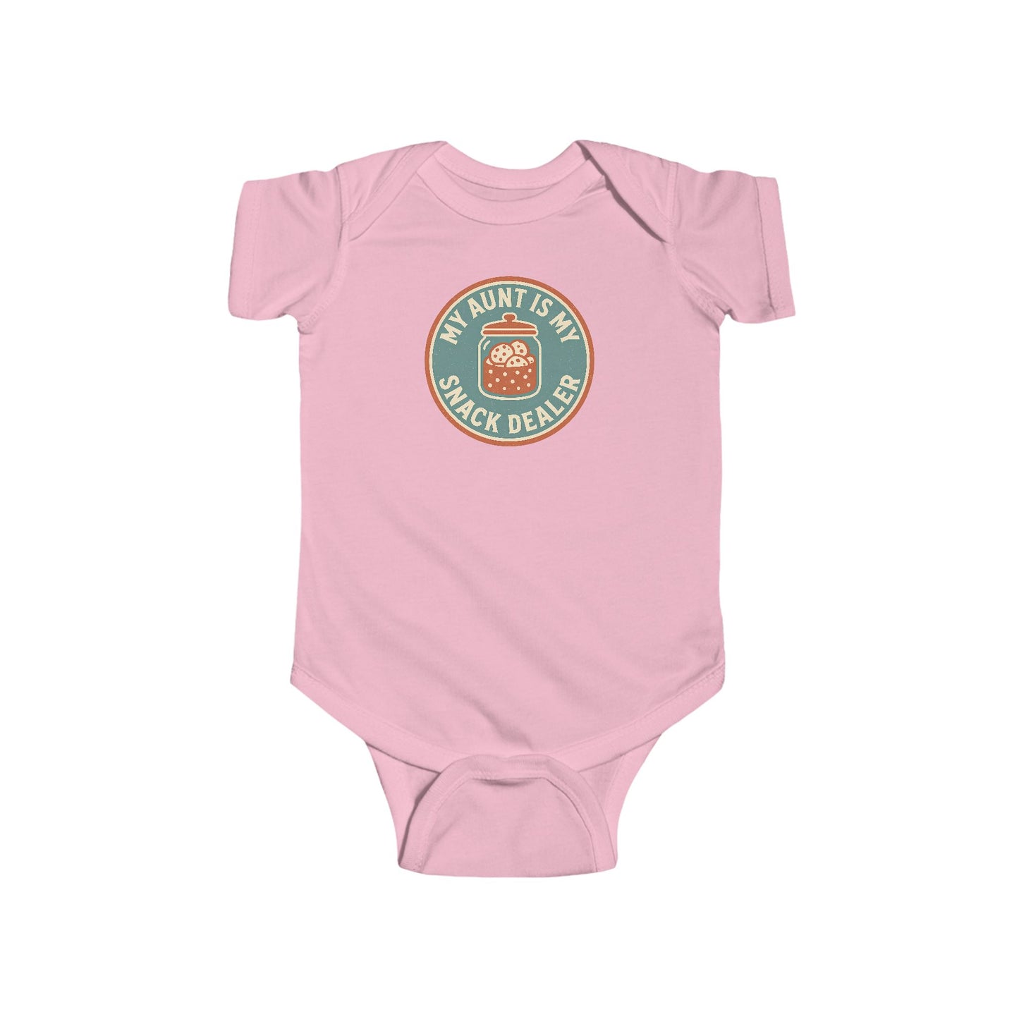 My Aunt is My Personal Snack Dealer - Baby Bodysuit - Vintage Sea Green Stamp