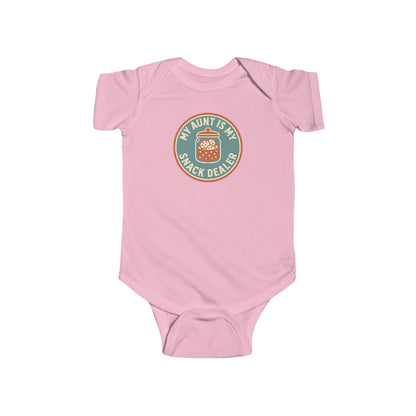 My Aunt is My Personal Snack Dealer - Baby Bodysuit - Vintage Sea Green Stamp