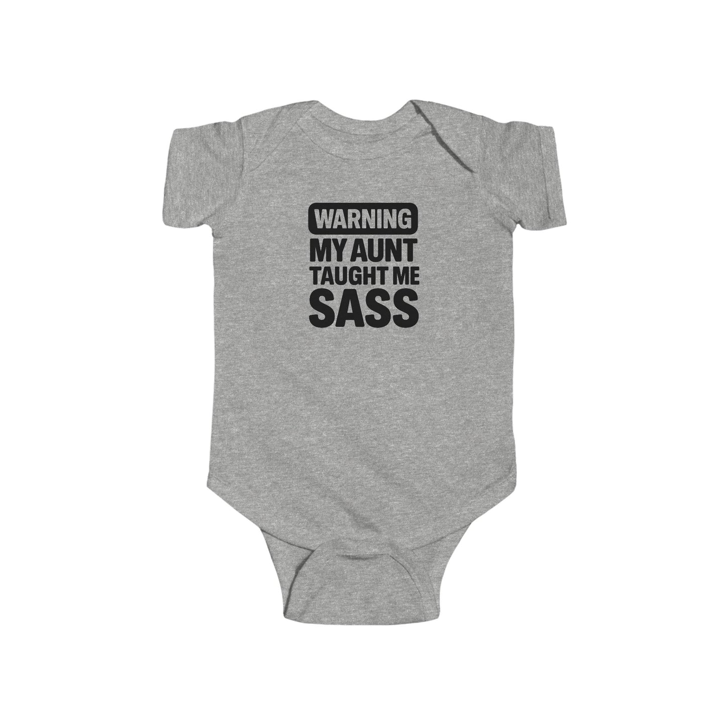 Warning, My Aunt Taught Me Sass - Baby Bodysuit - Official Sass