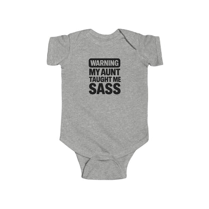 Warning, My Aunt Taught Me Sass - Baby Bodysuit - Official Sass