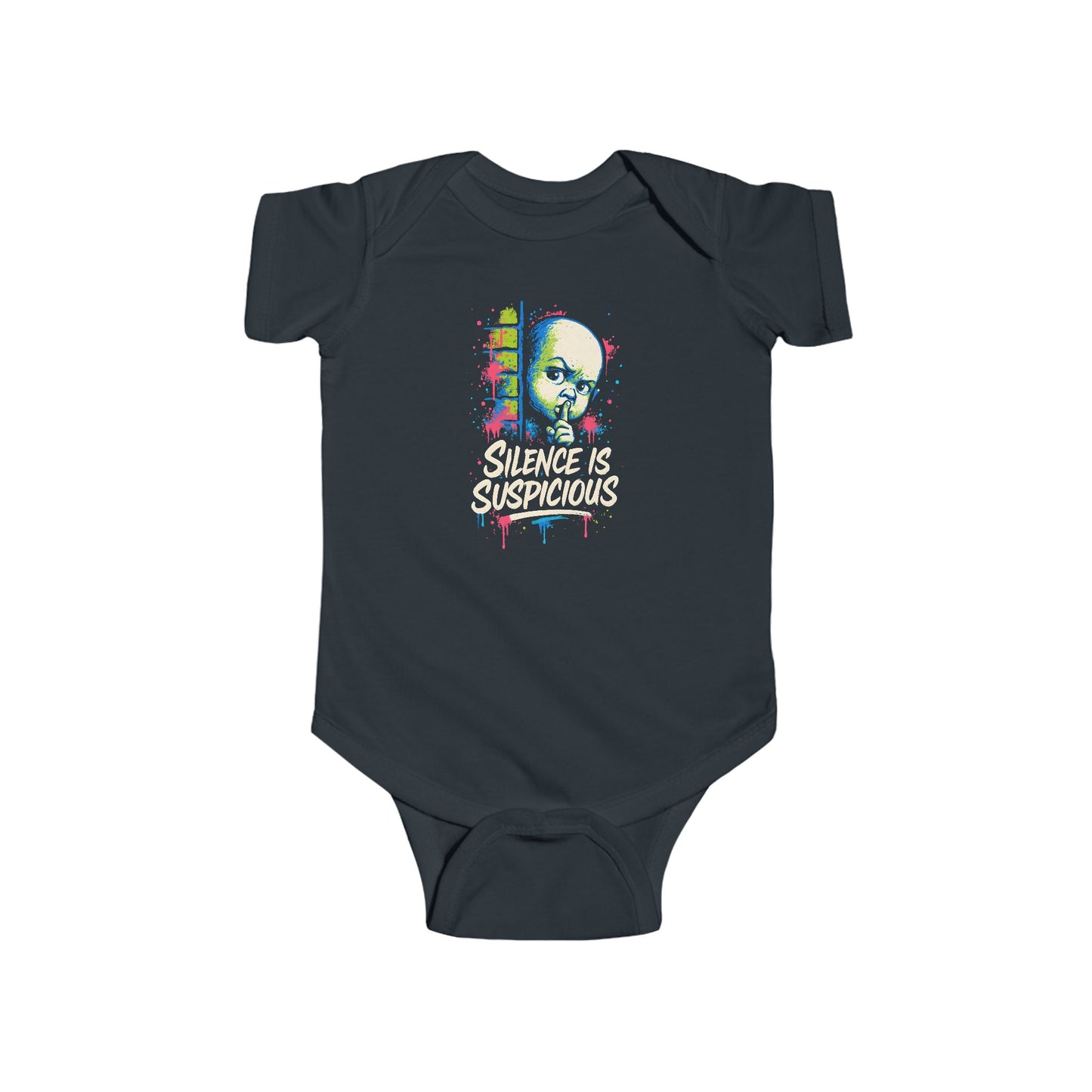 Silence is Suspicious - Baby Bodysuit - Hush