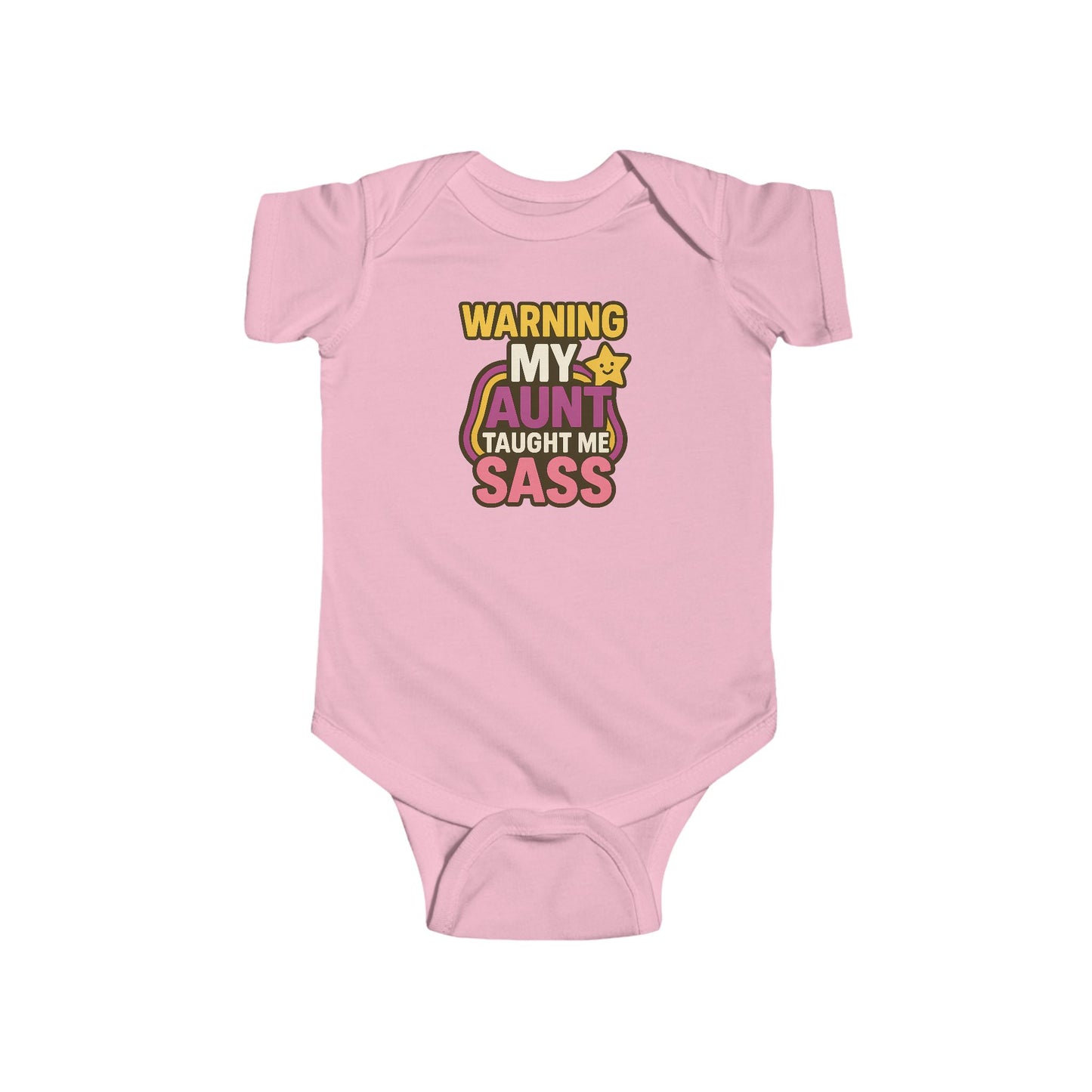 Warning, My Aunt Taught Me Sass - Baby Bodysuit - Retro Sass